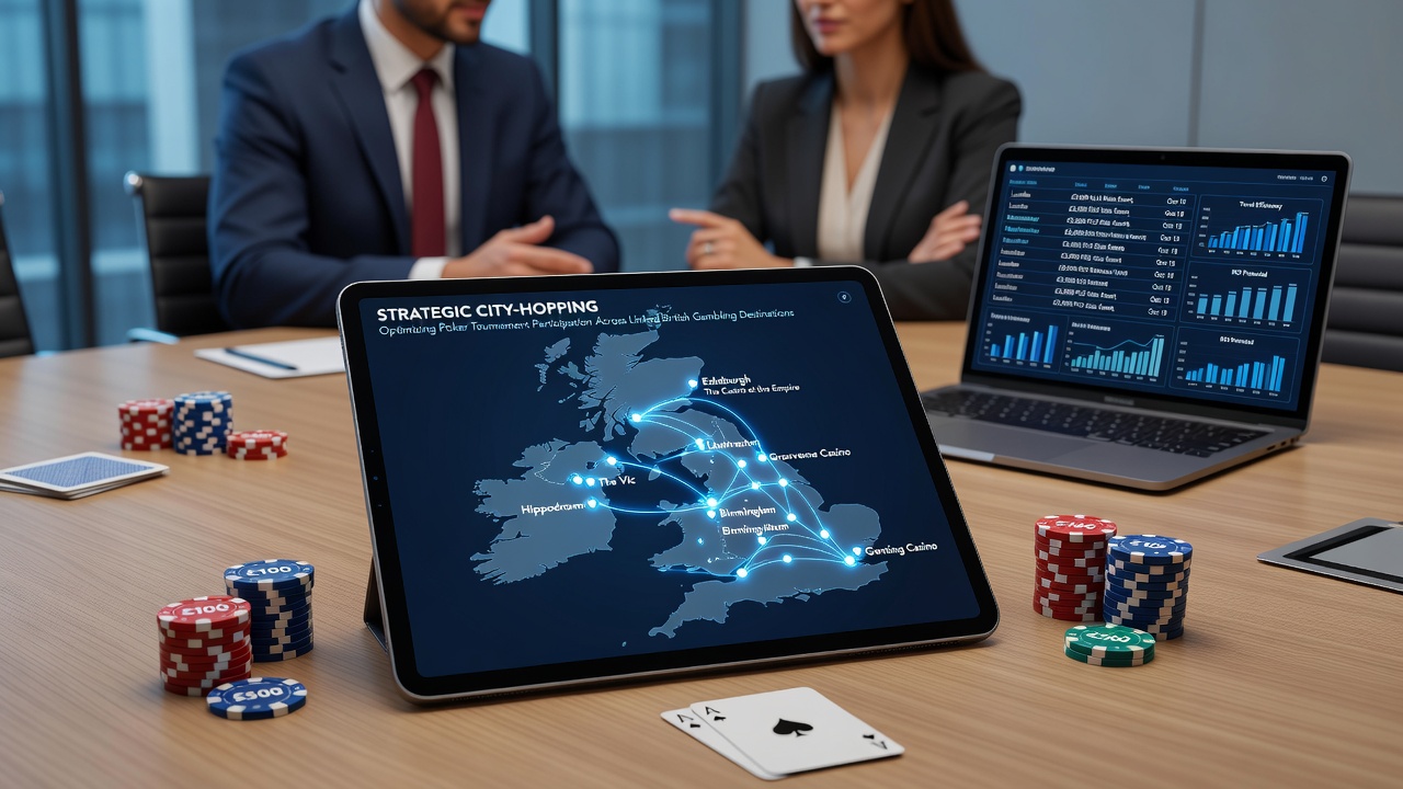 Poker tournament schedule coordination across UK casino cities
