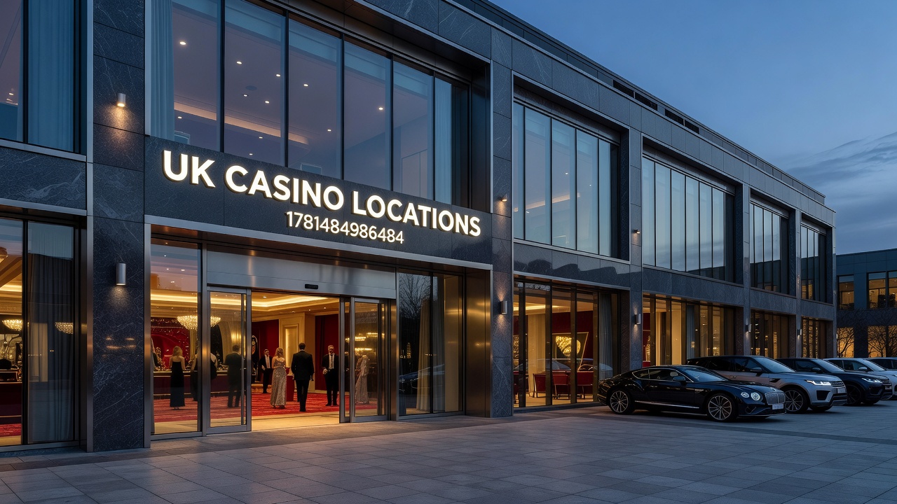 Interior layout of a typical UK casino with poker tables and gaming areas in Manchester