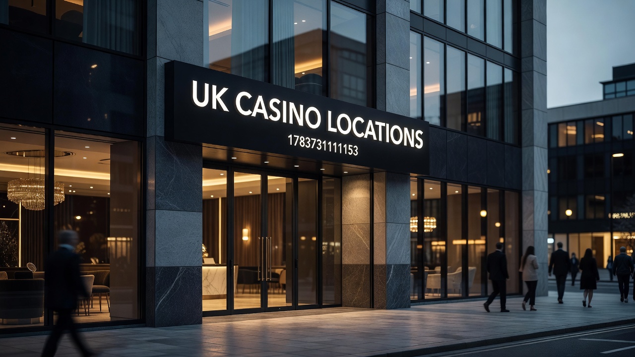 Interior view of a UK casino floor with gaming tables and slot areas