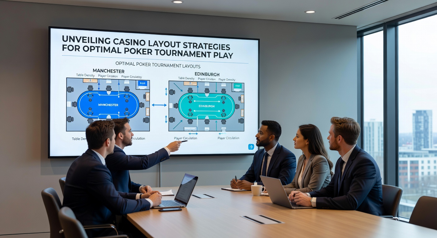 Detailed casino floor layout highlighting poker tournament zones in Manchester and Edinburgh venues