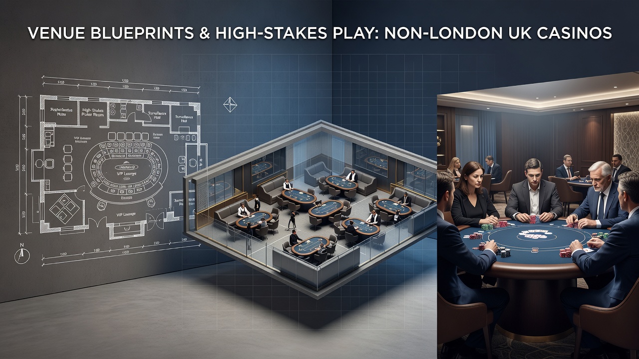 Interior view of a Birmingham casino floor plan highlighting VIP sections and tournament poker areas